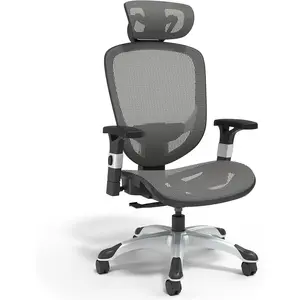 STAPLES Hyken Ergonomic Swivel Task Chair, Adjustable with Breathable Mesh & Lumbar Support, Perfect for Home & Office, Charcoal Gray