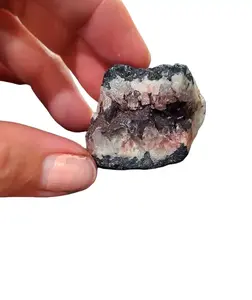 Purple Quartz/Amathyst Crystal Natural Arizona Specimen | Black Matrix with Metallic Inclusions