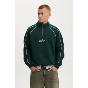 Cotton On 1/4 Zip Graphic Men's Fleece
