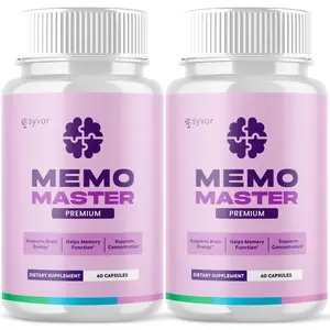 (2 Pack) Memo Master Nootropic All Natural Formula Brain Supplement 120 Capsules