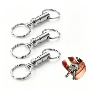 3 Pack Quick-Release Detachable Pull-Apart Keychains, Double Spring Split Snap Chain Lock Holder, Convenient Fashion Accessory Gift