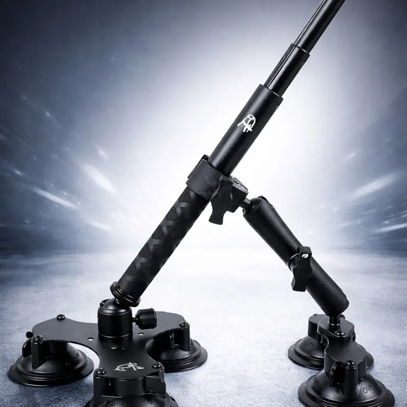 TucanMounts 360° Action Camera Car Mount – 5-Point Suction, High-Speed Stable