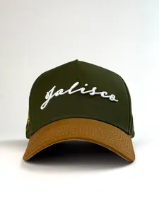 " JALISCO "  Signature Cap ( Olive Green / Tan  )