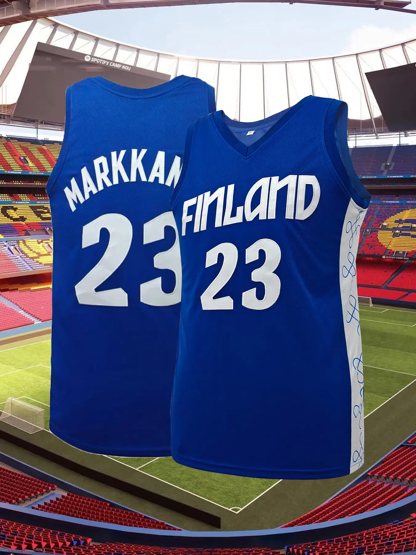Men Women Breathable Finland Basketball Vest, Loose Fit Breathable Casual Vest,Letters and Number Embroidery, Comfort Basketball Jersey,Unisex Style,Perfect for Outdoor Activity ,Training Wear, All Season