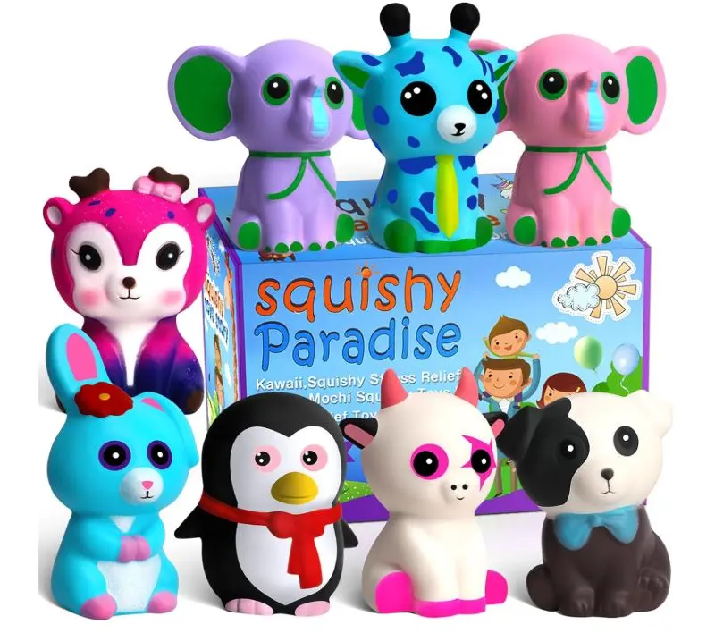 Squishies Slow Rising, 8 Pack Animal Squishy Toys Cream Scented Squishies Pack Stress Relief Super Soft Squeeze Kawaii Cute Squishy Slow Rising for Kids