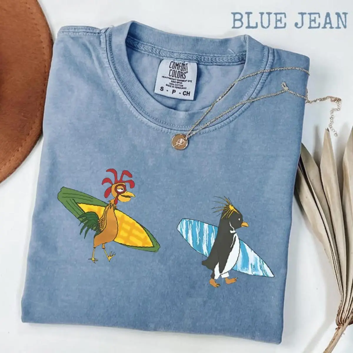 Comfort Colors Cody Maverick and Chicken Joe Shirt, Funny Surf’s Up Cartoon-Inspired Graphic Tee with Retro Movie Meme Design, Trendy Oversized Casual Outfit, Stylish Gift Top Perfect for Men and Women, Everyday Appreciation Shirt for Funny Film Fans
