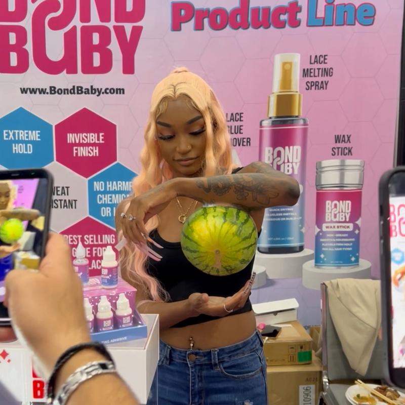 BondBaby Trio - Lace Melting Adhesive, Lace Glue Remover & Wax Stick for Haircare - Gentle Jojoba Formula - Strong Hold, Non-Greasy, Flexible Firm Grip