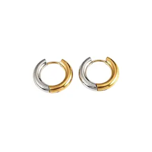 3mm Thick Hinged Hoop Earrings - Pair - Titanium Steel