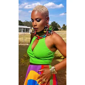 Ntoma / Ankara Print Flower Oversized Earrings