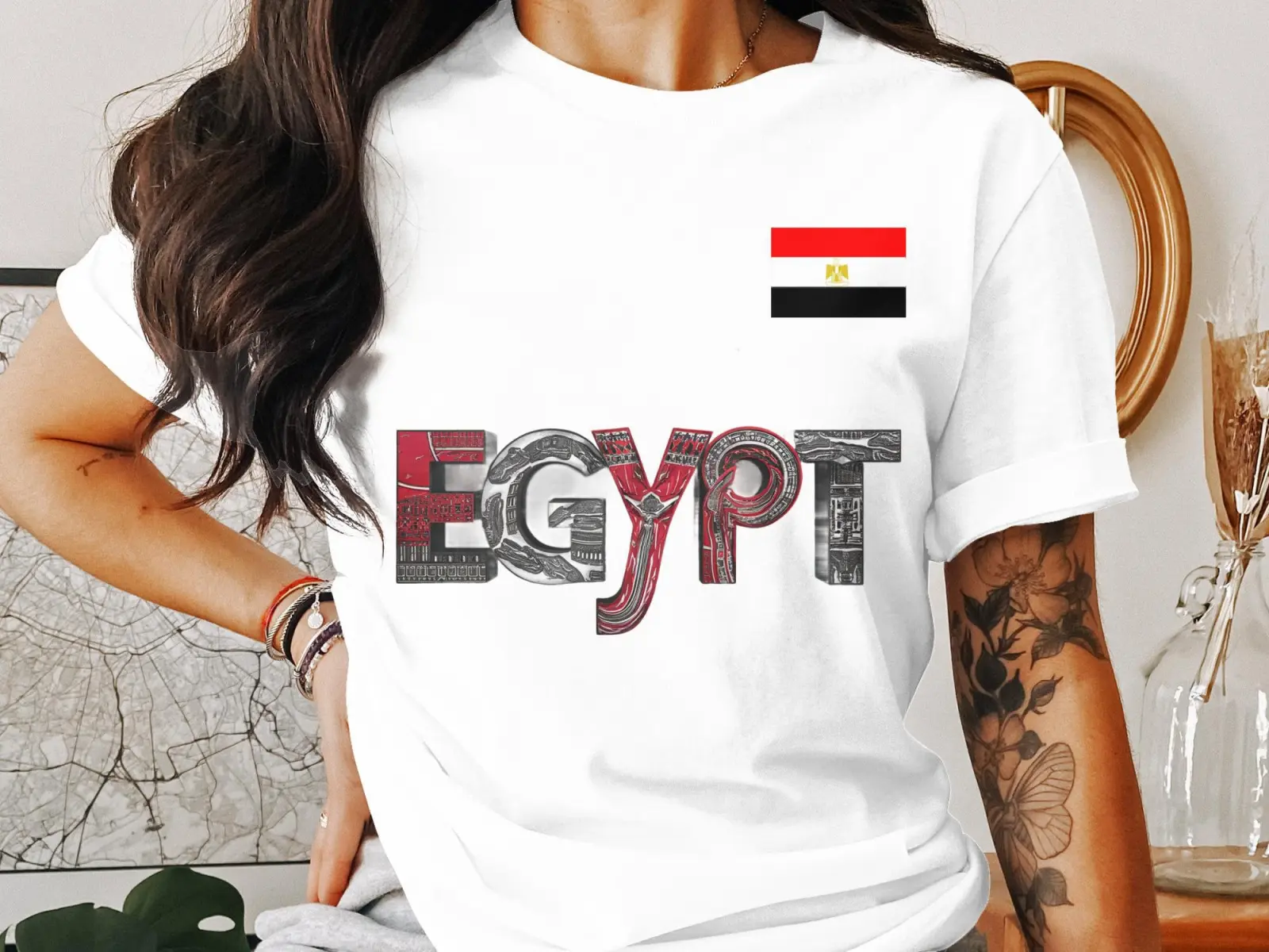 Egypt Flag T-Shirt, Egyptian Pride Tee, Egypt Souvenir Shirt, Heritage Design, Vintage Egypt Graphic Tee, Unisex Casual Top