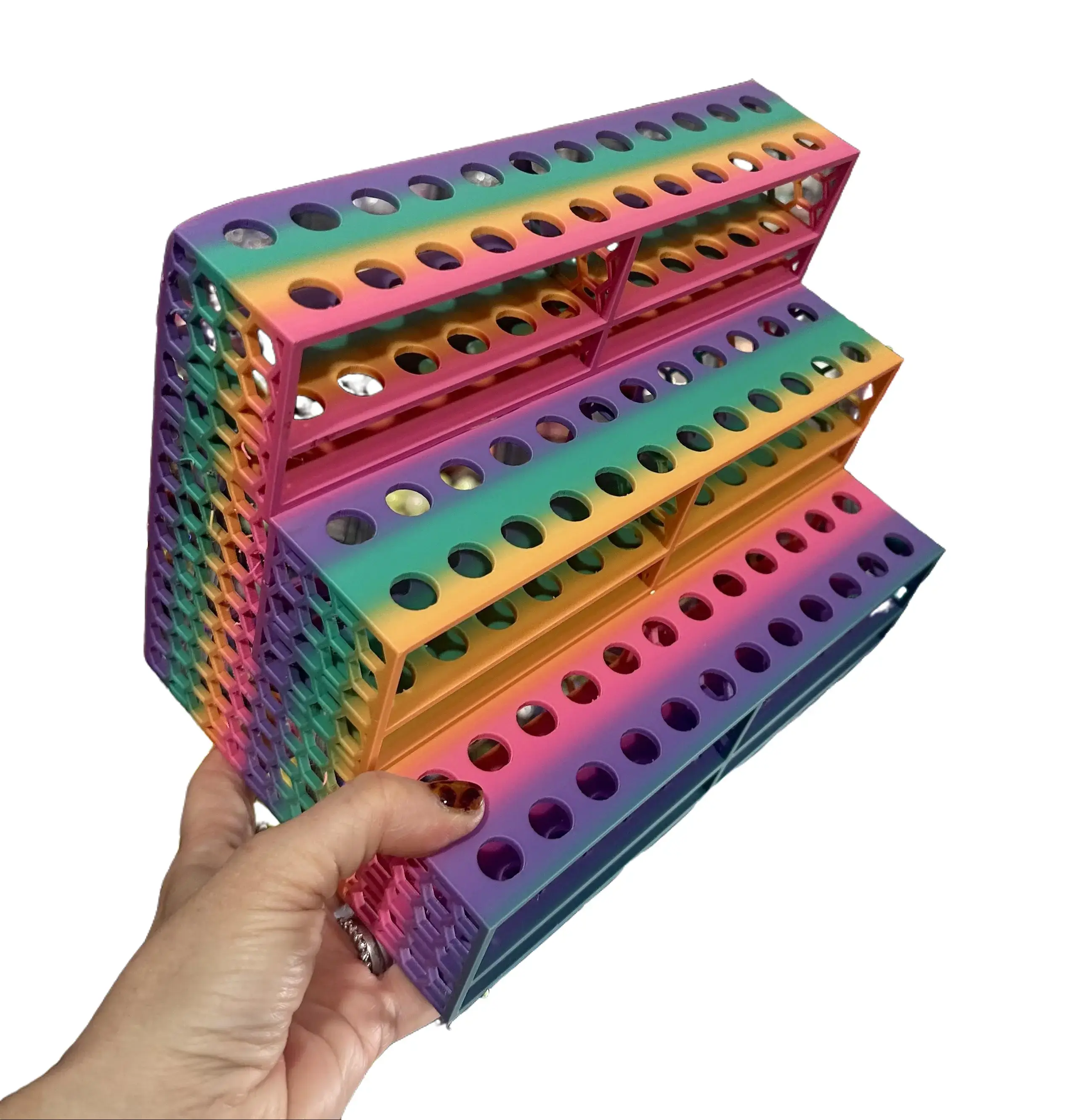 3D Printed CF Filament Desk Tidy - Stationery Storage Organizer, Efficient Organizer, Unique Colors, Compact Design, Holds 74 Pens/Pencils/Paintbrushes, Office Desk Organization Supply