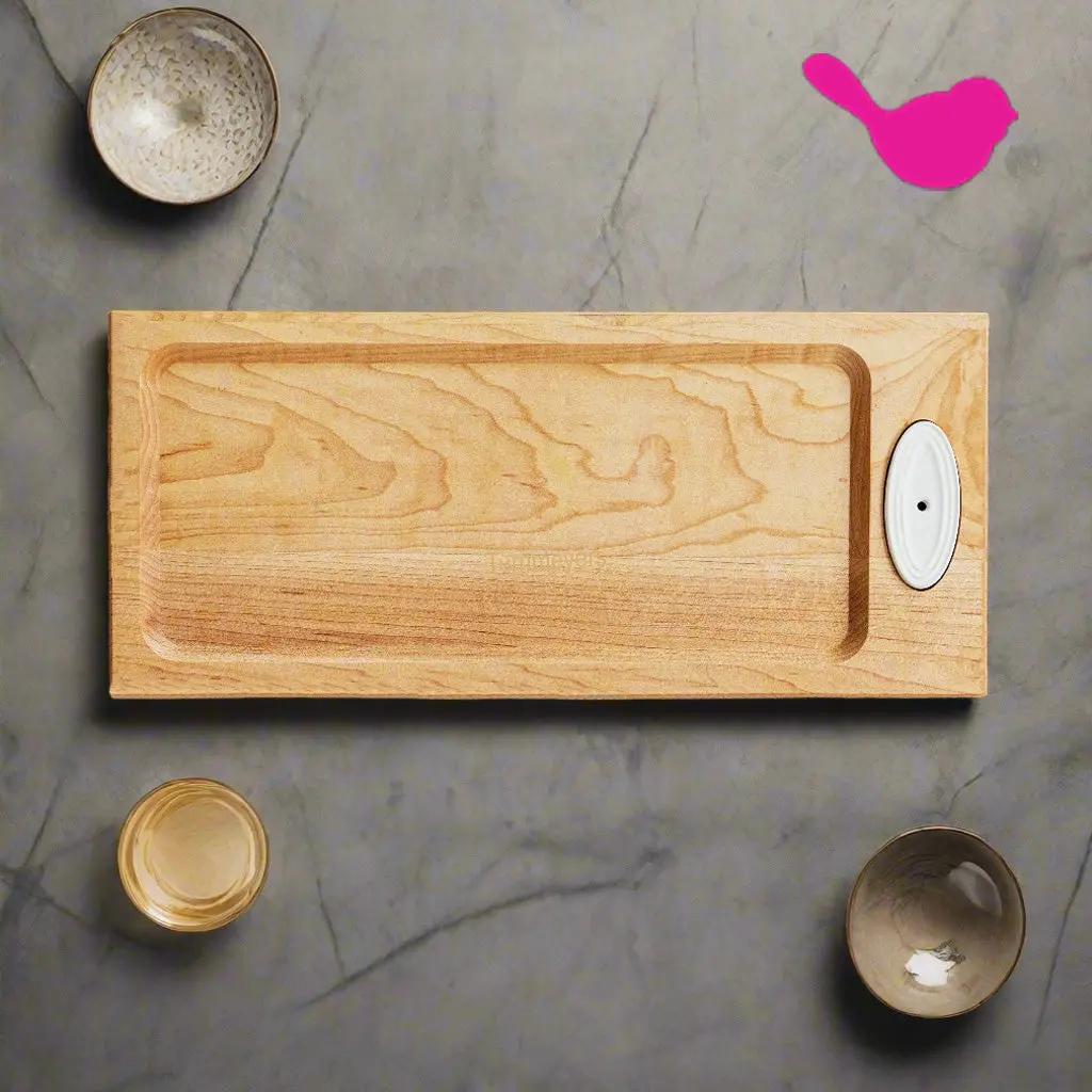 Nora Fleming Maple Bread Board – Elegant Serving with Mini Holder