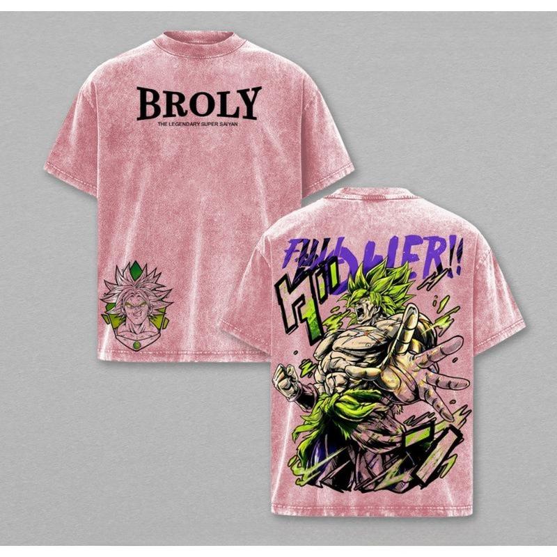 Broly The Legendary T-Shirt Anime Vintage Washed Graphic Tee DBZ Streetwear Heavy Cotton Shirt for Anime Fans Men Women Gym Pump Cover，Anime fans, Dragon Ball anime merchandise