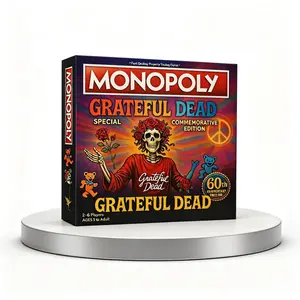 Grateful Dead Monopoly Board Game｜60th Anniversary Limited Psychedelic Art 2-6 Player All-Ages Game｜Family Night Friend Party & Fan Collection｜Rare Deadhead Collectible Nostalgic Fun Gift