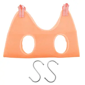 VOCOSTE Pet Grooming Hammock Polyester Pet Grooming Tools with Hooks Small Orange 1 Set