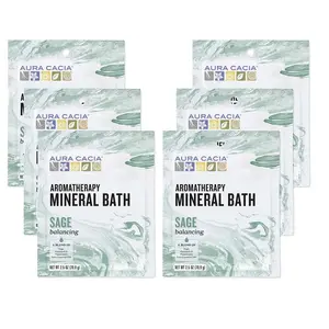 Aura Cacia Sage Mineral Bath 2.5 oz. (6 Pack)