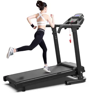 16% Incline Treadmill, Suitable for Home and Office Use, 2.5 HP 4-in-1 Portable Design, 300 lbs Weight Capacity, Supports App Control and LED Display Foldable Treadmill Mat for Fitness dual shock absorption