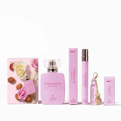PUREAMOR Balboa Rosa P10 Women's Long Lasting EDP - Liquid Pheromone Perfume Infused with Estratetraenol, Smooth Pink Rose Fruity Floral Scent with Turkish Rose, Lychee, Musk, Daytime Wear, Multi-Size (2ml/12ml/30ml), Gifts for Women