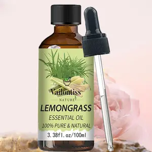Lemongrass Essential Oil, Pure Plant Extract, Premium Essential Oil for Diffusers, Skin, Aromatherapy and Massage, Body Care Oil for Women & Men, Therapeutic