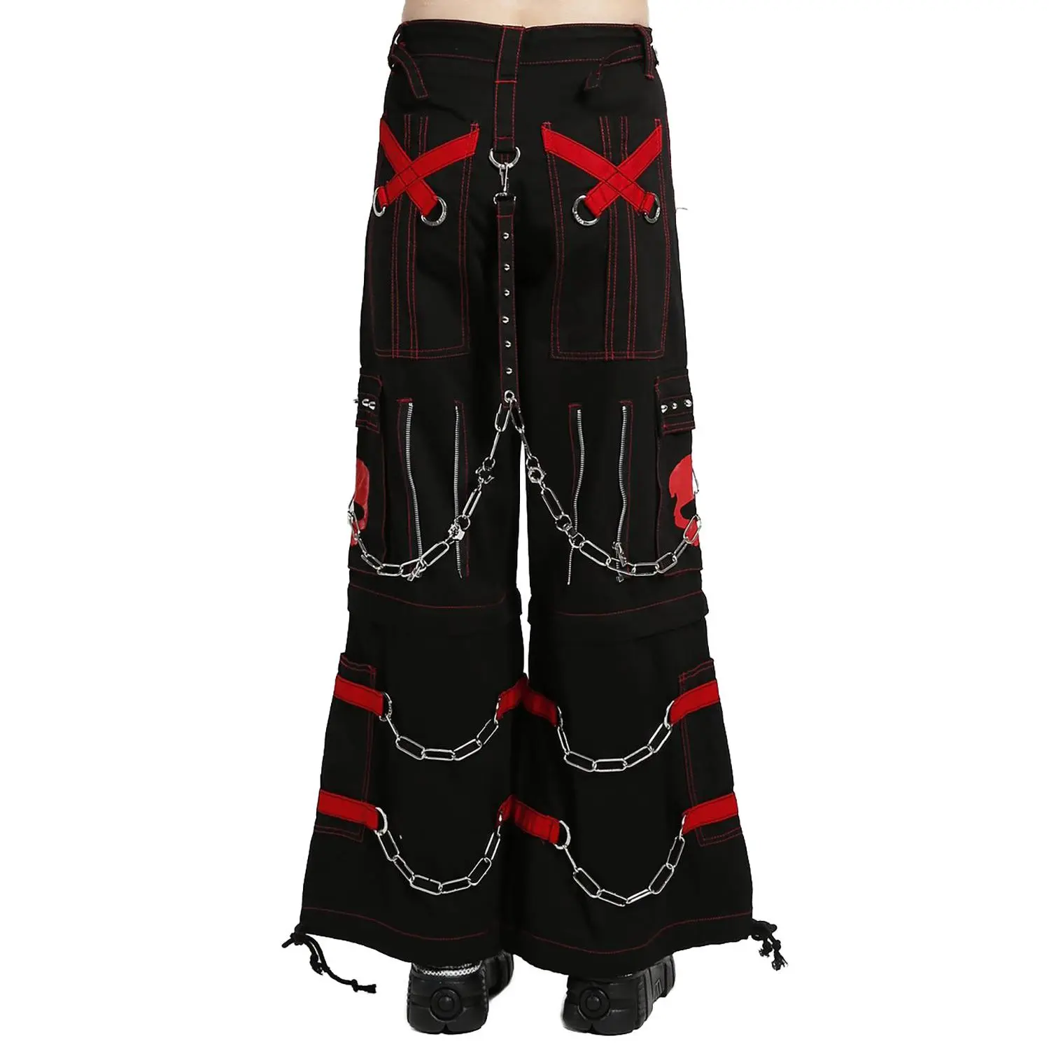 Tripp NYC Skull Bondage Pants [BLACK/RED] - TikTok Shop