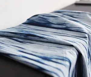 100% Plant-Dyed Shibori Indigo Cotton Fabric