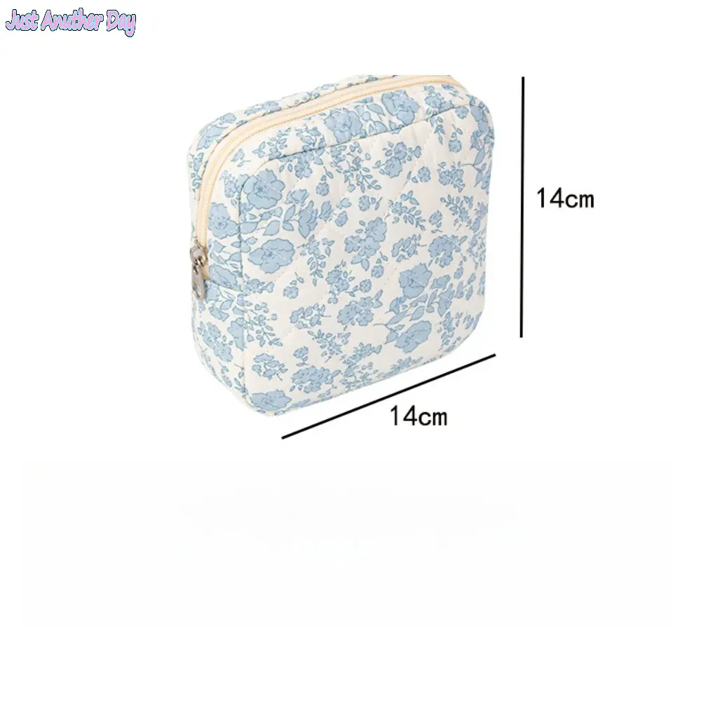 Floral Sanitary Pad Storage Pouch — Large Capacity, Portable, Cute Design — Versatile Bag for Sanitary Pads, Cosmetics, or Data Cables Floral Sanitary Pad Storage Pouch — Large Capacity, Portable, Cute Design — Versatile Bag for Sanitary Pads, Cosmetics, or Data Cables