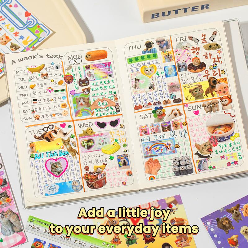 4 Styles Cat & Dog Sticker Books – 30 Sheets 800 Pcs Stickers per Style, Kawaii Aesthetic Stickers for Scrapbooking, Journaling, DIY Crafts & Planners | TikTokShopJumpstartSale