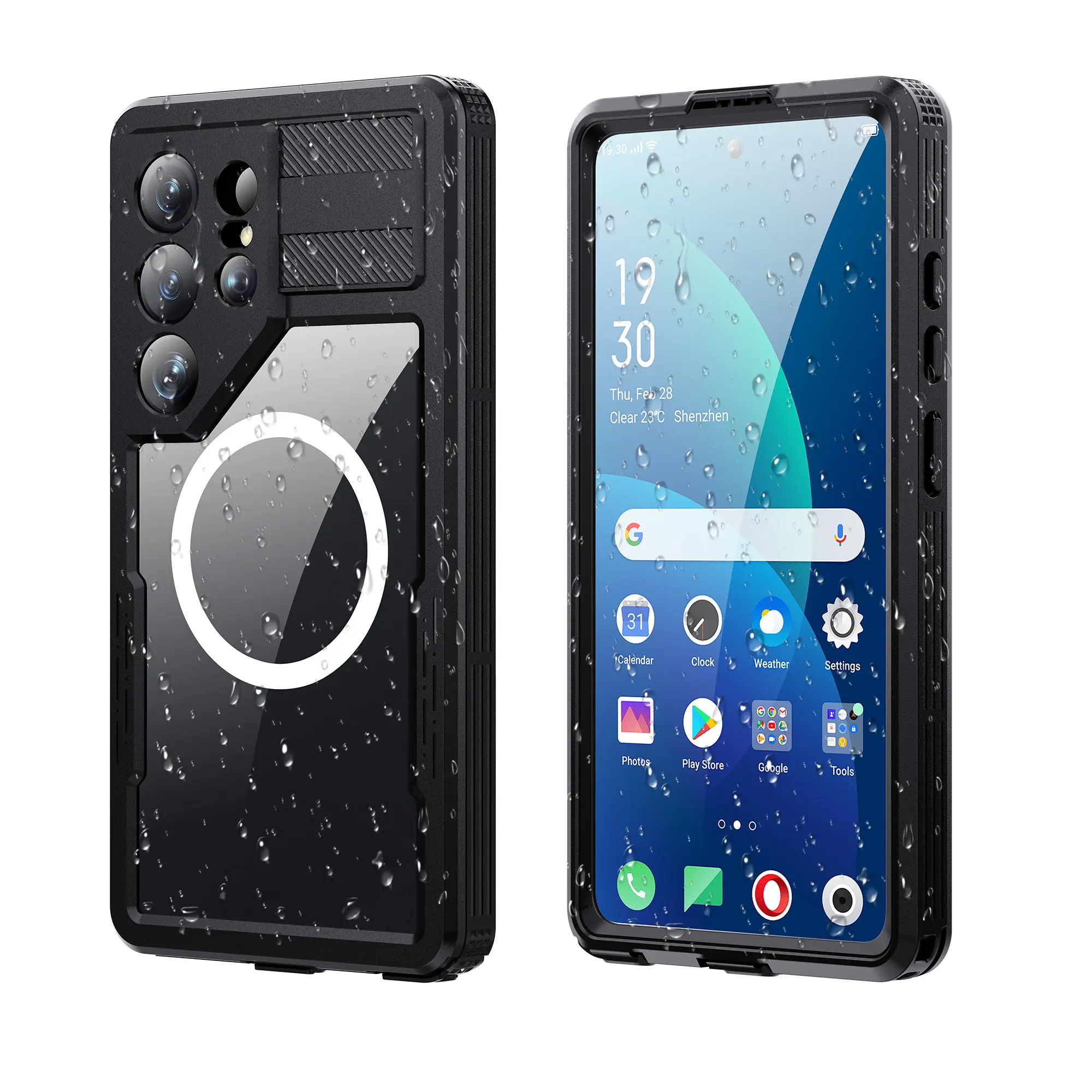 IP68 Waterproof Full Body Protective Case for Samsung Galaxy S26/S25/S24/S23 Ultra & Plus, 2M Drop-Proof Shockproof Dustproof Snowproof Cover with Built-In Screen Protector, for Diving, Outdoor Work, Phone Accessories for Women handheld device case toolup