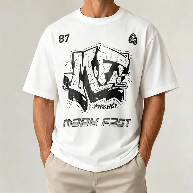 MarkFast Cloud-Feel Relaxed-Fit Short-Sleeve T-Shirts