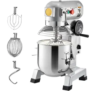 Commercial 15 Qt Food Mixer With Timing Function, 500W Heavy-Duty Electric Mixer, Stainless Steel Bowl, 3 Speeds (113/184/341 RPM), Dough Hook, Whisk, And Beater Included, Ideal For Bakery And Pizzeria