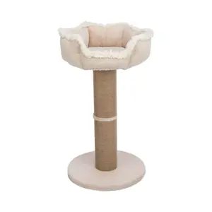 TRIXIE Cat Tree, 32 Inch, Cat Scratcher, Jute Scratching Post, Cat Bed, Cat Climbing Tower, Indoor Cat Furniture, kitty tower, cat house, cat perch, indoor cat, pet furniture