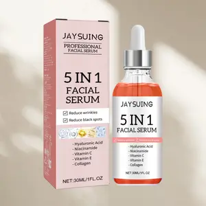 5-In-1 Facial Serum 30ML, Anti-Wrinkle & Spot Reduction, Fade Dark Spots, Hydrating Skin Nourishing Essence, Nighttime Skincare with Niacinamide, Collagen & Hyaluronic Acid