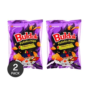 SAMYANG Buldak Hot Chicken Flavor Chips - 2 Pack, Spicy Havana Chili Lime, 120g Each