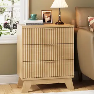 3-drawer dressing cabinet, long bedside table with drawers and storage cabinets, Bohemian solid wood dressing table TV stand, medieval modern bedside table, suitable for bedroom wardrobes