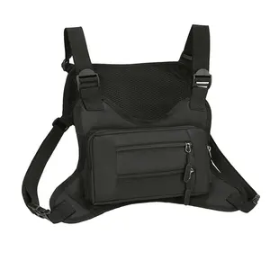 Tactical Chest Bag Outdoor Fitness Trail Running Sports Vest Pack Portable Tactical Vest Backpack, Lightweight & Durable Design for Men Women