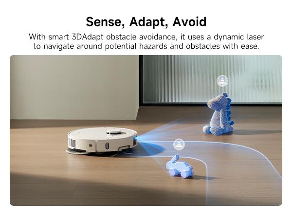 【Flagship Upgrade 2026】 DREAME D30 Ultra Robot Vacuum and Mop, 25,000Pa Powerful Suction, All-in-One Base Station with 100 Days Auto-Empty, MopExtend Tech for Edge Cleaning, Smart Obstacle Avoidance, White