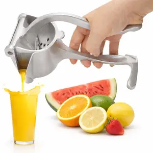Manual Fruit Press Juicer, Heavy Duty Single Press Lemon Squeezer Premium Quality Metal Aluminum Alloy Hand Juicer Fruit Squeezer for Lemon, Orange, Grape1 Pack