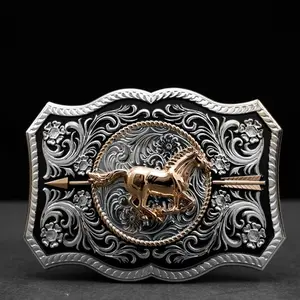 Belt Buckle Silver & Gold Plated