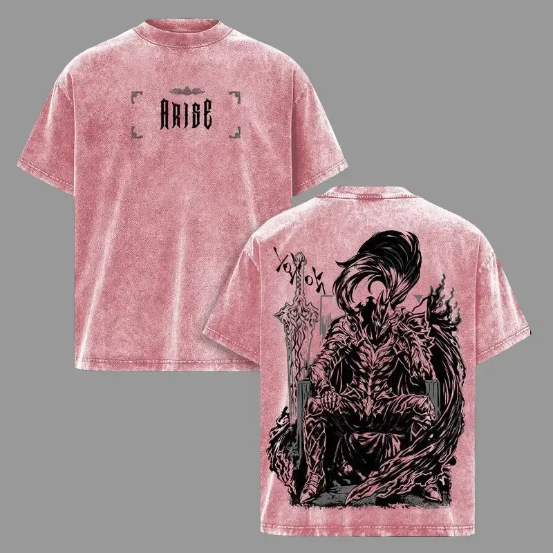 Igris Solo Leveling Vintage Oversized T-Shirt – Dark Anime Graphic Tee, Anime Streetwear Unisex Shirt