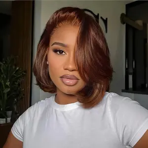 Wavymy Wear Go Pre Styled Blowout Layered Wave 33# Color & 27# Color Bob Wigs M-Cap 9x6 Deeper Parting Space Wig C-Part Pre-Cut Lace Beginner Friendly Natural Black Glueless Wigs 100% Human Hair