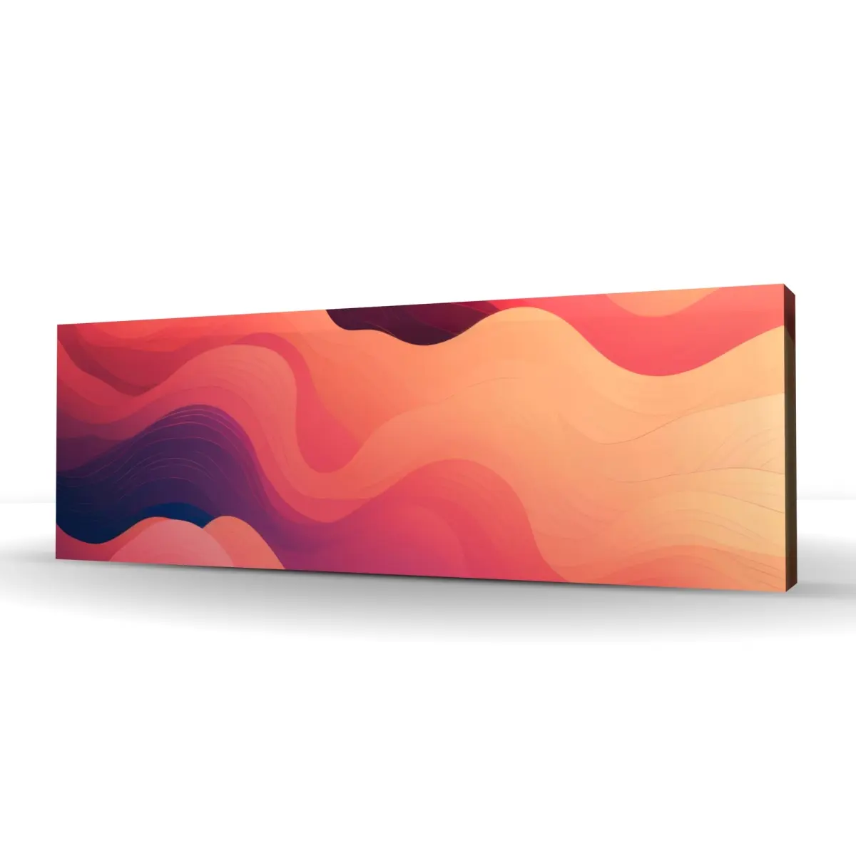 Pictorem C1RC164841DCGD 16 x 48 in. Ethereal Smoke - Coral Canvas Wall Art for Home Decor - Stylish