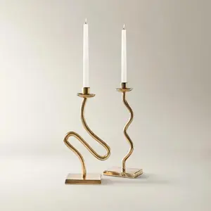 Z Gallerie Rhythm Taper Holder, Handcrafted Metal Home Decor Candle Holder with Drip Protection Home Accessories Aluminium