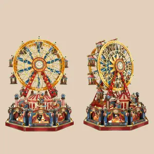 Century Ferris Wheel - Book Nook Kit for Adults Booknook DIYMiniature House Kit 3D Wooden Puzzles for Adults WoodGifts for Book Lovers Women Friends SQ-69-24
