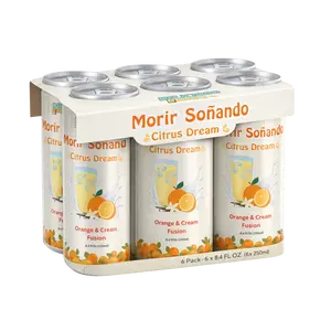 Delicioso Drinks Co. Morir Soñando "Citrus Dream" 6-Pack Creamy Milk & Orange Juice Based Classic Dominican Beverage 24x8.4 FL OZ - Fruit