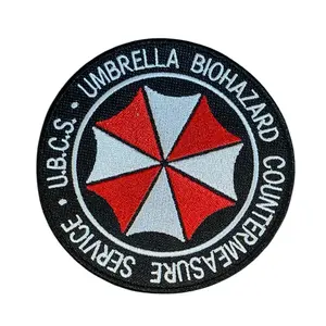 Resident Evil UBCS Biohazard Patch - 4 Inch Embroidered Morale Patch for Jackets & Backpacks - Iron On Sew On Options Available Embroidery Design Embroidery Craft Geometric Embroidery