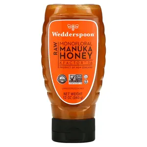 Wedderspoon Raw Monofloral Manuka Honey, KFactor 16, 12 oz (340 g)