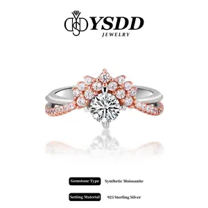 【11.28 TODAY ONLY】Dainty 0.5CT Phoenix Ring vvs Synthetic Moissanite Rings in 925 Sterling Silver