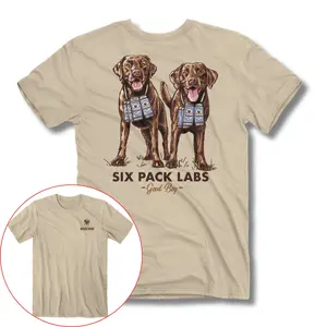 Good Boy Six Pack Labs T-Shirt, Funny Beer Dog Shirt for Men & Women, Unisex Outdoor Country Style Tee Gift