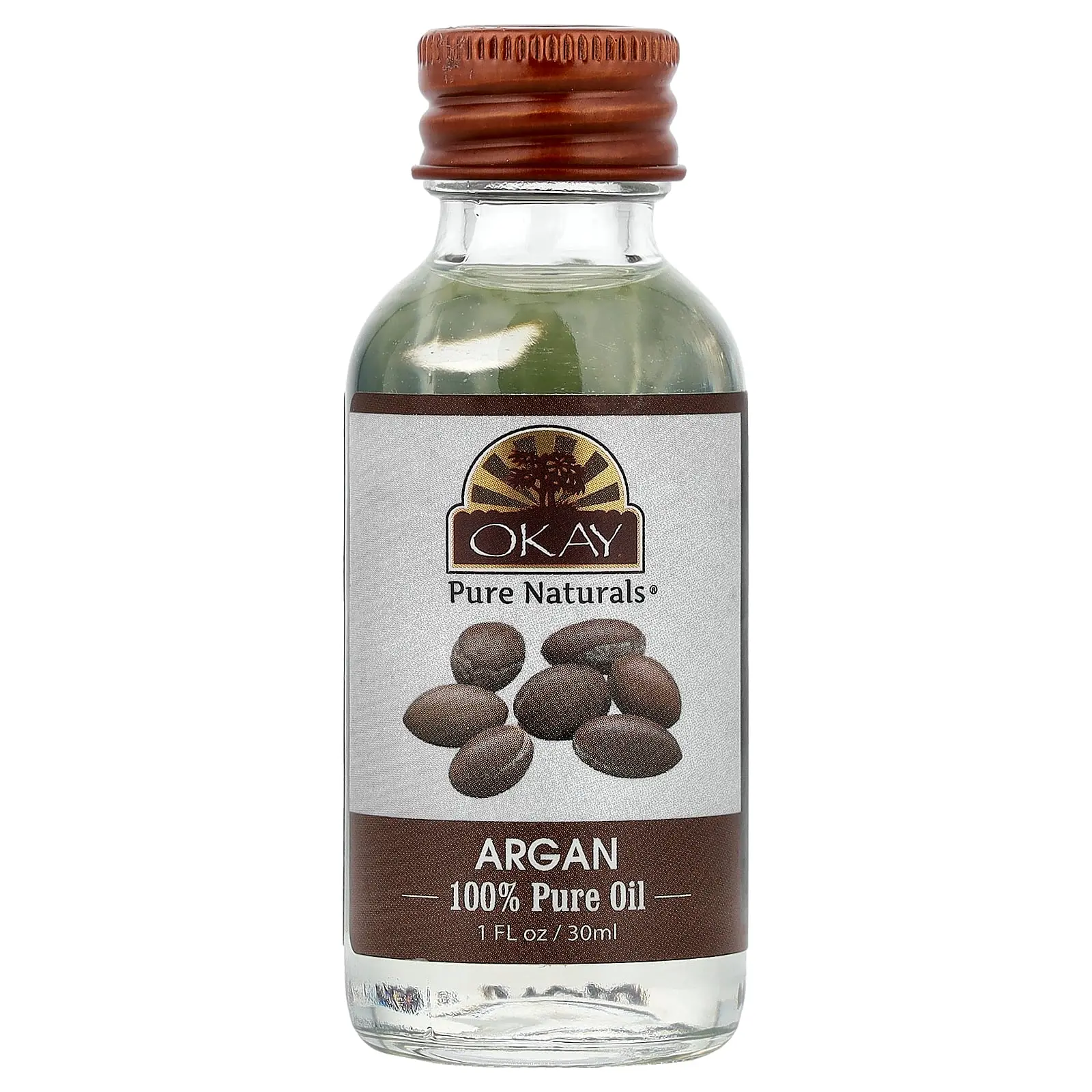 Okay Pure Naturals 100% Pure Argan Oil, For Hair & Skin, 1 fl oz (30 ml)