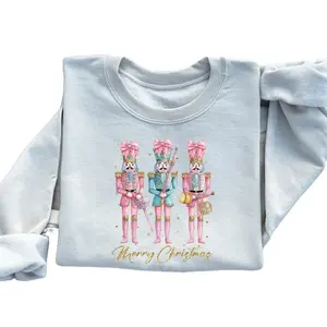 Sparkle Nutcracker Sweatshirt, Disco Christmas Sweatshirt, Faux Glitter Nutcracker